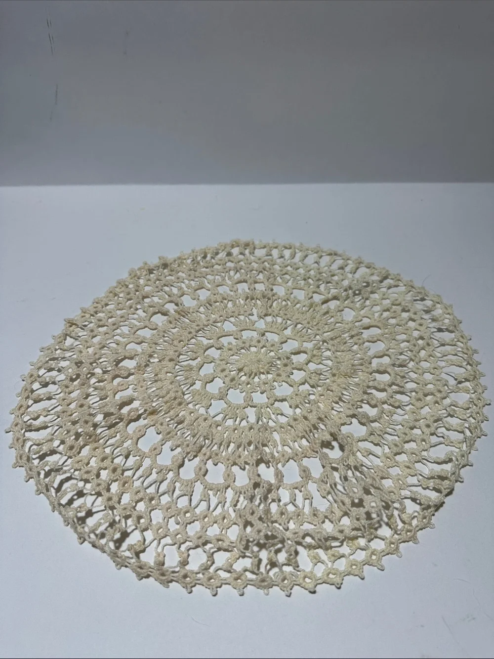 Vintage Cottagecore Lace & Crochet Doily Bundle Eyelet Ruffle Bolster Pillow Set